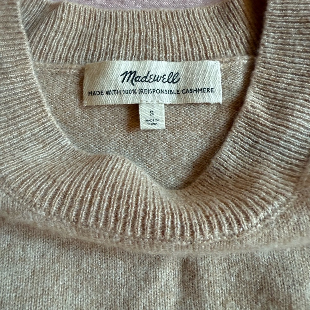 Madewell Women's Cashmere Crewneck Sweater - Beige